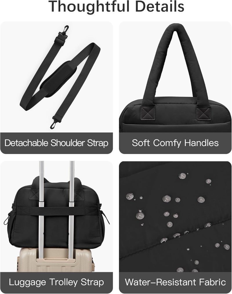 oscaurt Gym Bag for Women Lightweight Duffle Bag for Travel with Toiletry Pouch Water Resistant Carry On Weekender Overnight Duffel - Image 4